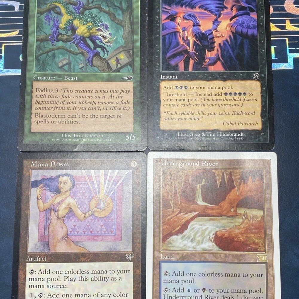 MTG Rare Vintage Card Lot 1993–2002 – Underground River, Cabal Ritual